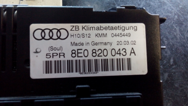 Comando de Chaufagem AUDI A4 Avant (8E5, B6) | 01 - 04 (20201569).